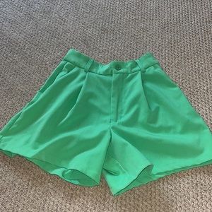 High waisted green shorts 6